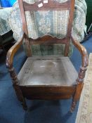 Edwardian commode chair