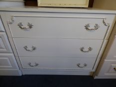 White chest of three drawers