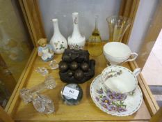 Quantity of Royal Albert, Wedgwood and other pottery items, paper weights, etc