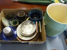 Large ceramic jug, ornamental pottery, glassware, etc