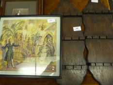 Two spoon racks, frame print and photograph