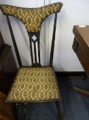 Antique chair with upholstered seat