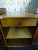 Beach bedside cabinet with drawer and shelf