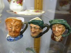Three miniature royal Doulton character jugs