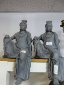 Pair of oriental female figurines