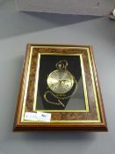 Framed decorative wall clock