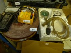 Assorted pressure gauges, voltmeters, etc