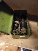 Box containing lathe tools