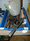 Tray containing assorted tools