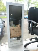 Mirror with white frame