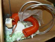 Box containing hoses, pipe, etc