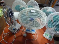 Six desk top fans