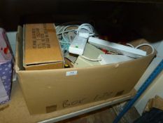 *Box containing assorted electronics, switches, etc