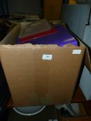 Box containing assorted lever arch folders