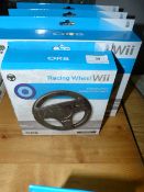 *Three boxed wii sports packs and racing wheel