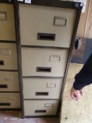 Four draw foolscap coffee and cream filing cabinet