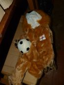 *Box containing assorted England football lion teddy shells