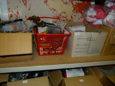 *Three boxes containing assorted Christmas decorations, gift bags, etc