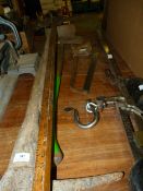 Assorted old tools and tile cutter