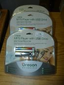 *Four picketed 128mb mp3 players with usb drive