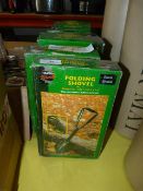 *Seven boxed folding shovels