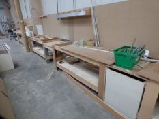 *Work bench and contents fitted to wall