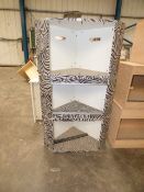 *Three unfinished reptile vivariums in zebra print