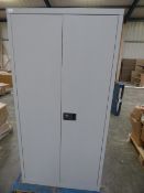 *6 foot metal two door office cabinet