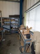 *Shelving 4+2 bays and contents including; nuts,bolts,door handles,power tools,etc