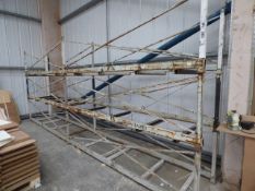 *Three tier 25 foot pallet rack
