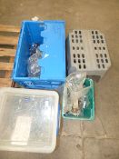 *Two boxes containing shop fittings,stools,etc