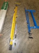 *Three extending smart lock poles and washing brush