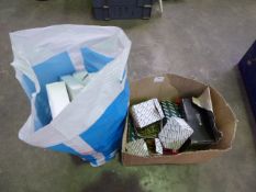 *Box Containing Assorted CSK Wood Screws and a Bag of Assorted Wall Plugs