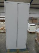 *6 foot metal two door office cabinet