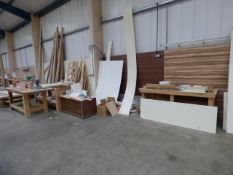 *Three work benches and a assorted offcuts