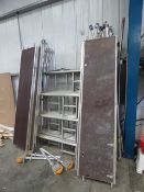 *Boss Aluminium Tower Scaffold Complete with Working Platforms, Wheels, Out Riggers, Safety Handles,