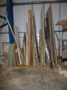 *Racking containing assorted sheets of MDF,chipboard,etc