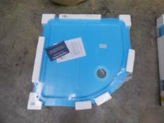 *Cooke and Lewis 900mm by 900mm by 45mm deep Durastone Corner Shower Tray