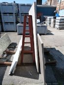 *Steel Stillage Containing a Small Stock of Polished Granite and Natural Stone Work Surface