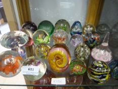 Twenty One Glass Paper Weights