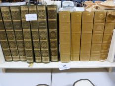 Painted Bookshelf and Assorted Hardback Books