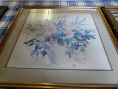 Gilt Framed Print Depicting Flowers
