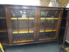 Mahogany Display Cabinet Enclosed by Double Doors