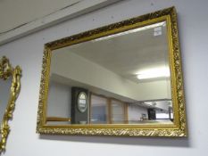 Gilt Framed Bevelled Glass Mirror