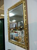 Gilt Framed Bevelled Glass Mirror
