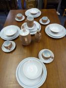 Denby Style Blue and Brown Dinner Set