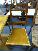 Edwardian Bedroom Chair with Upholstered Seat