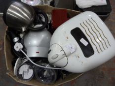 Box Containing Assorted Kitchenalia, Food Mixers, Deep Fat Fryer, Kettle, Etc