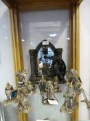 Eleven Dragon and Wizard Figurines