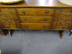 Carved Oak Sideboard